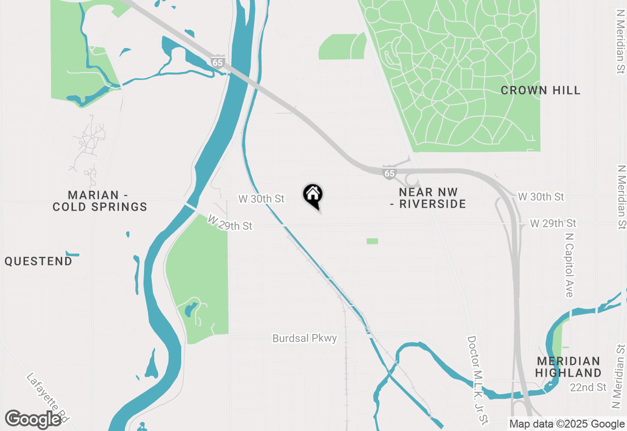 Map of 1233 Eugene Street, Indianapolis, IN 46208