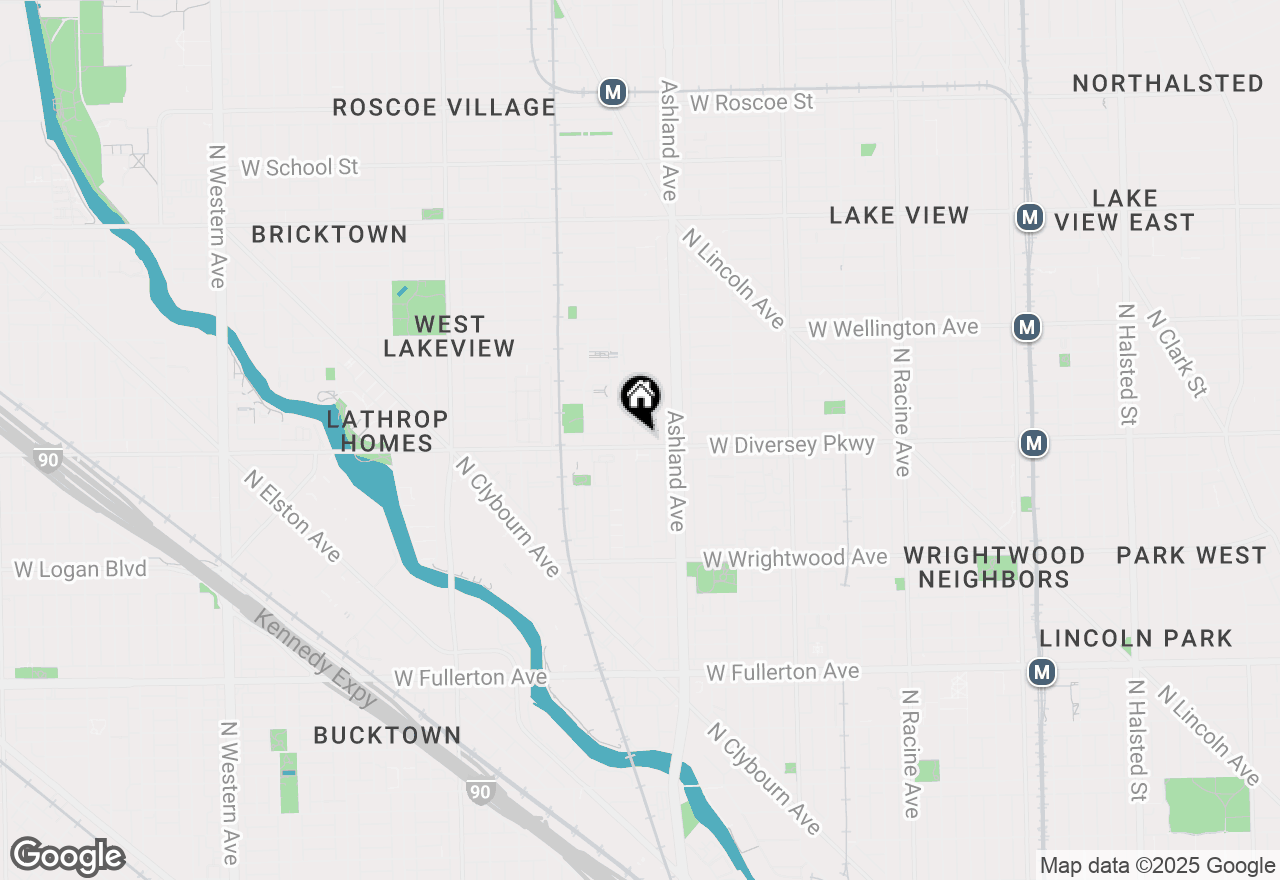 Map of 1640 W Diversey Parkway #2, Chicago, IL 60614