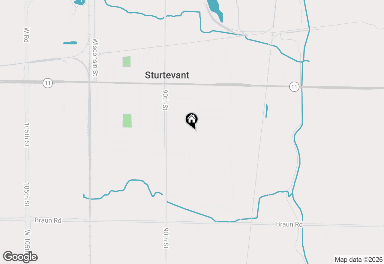 Map of 3317 Kennsington Square Rd, Sturtevant, WI 53177
