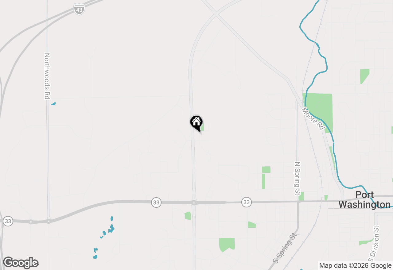 Map of 609 Evergreen Ter, Port Washington, WI 53074