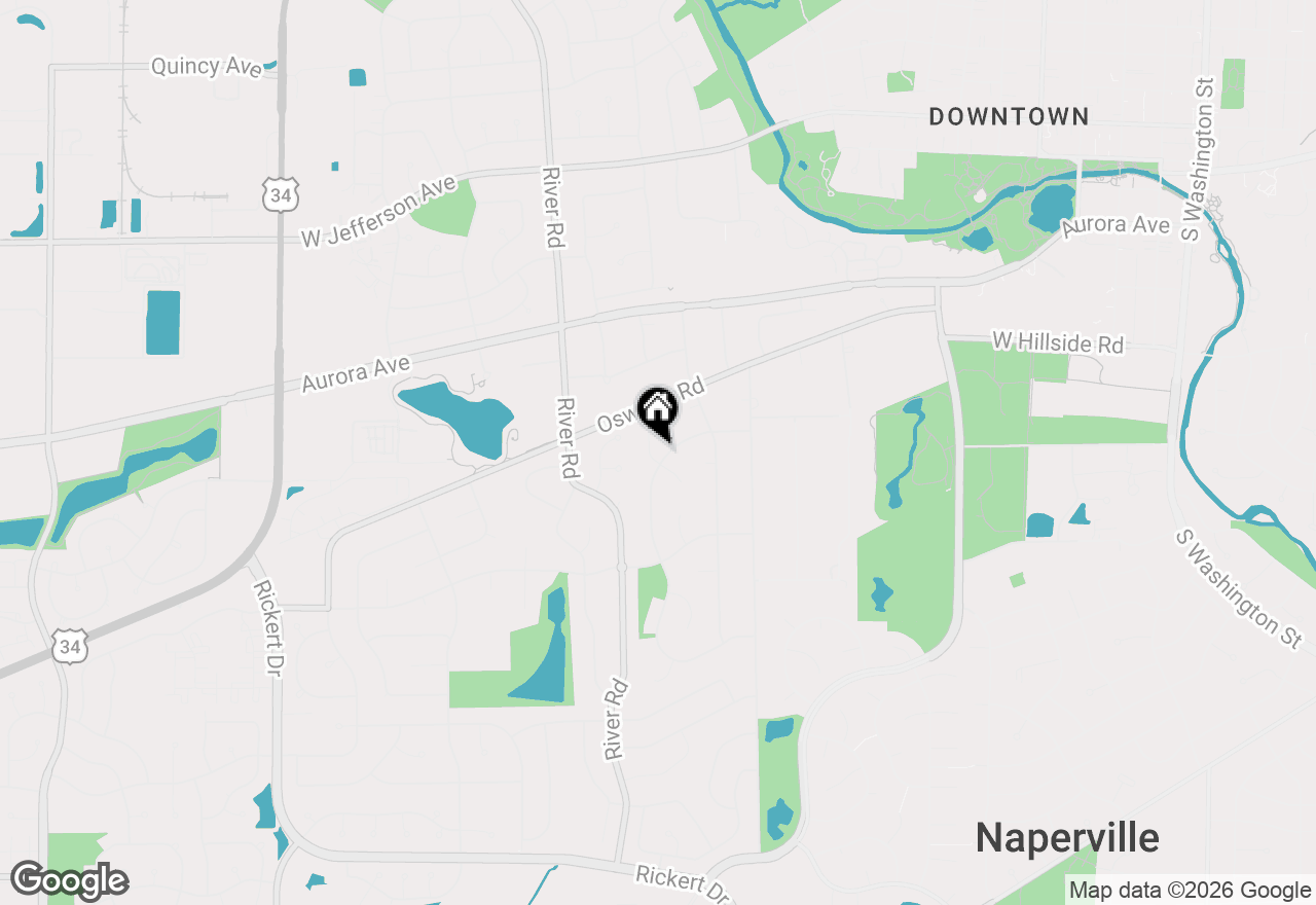 Map of 624 Joshua Court, Naperville, IL 60540