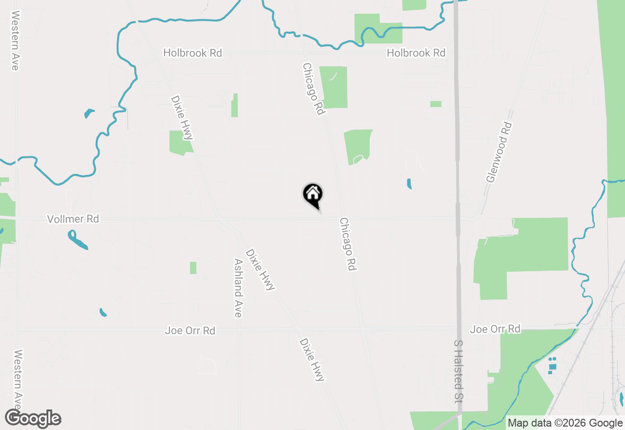 Map of 168 W Normandy Drive, Chicago Heights, IL 60411