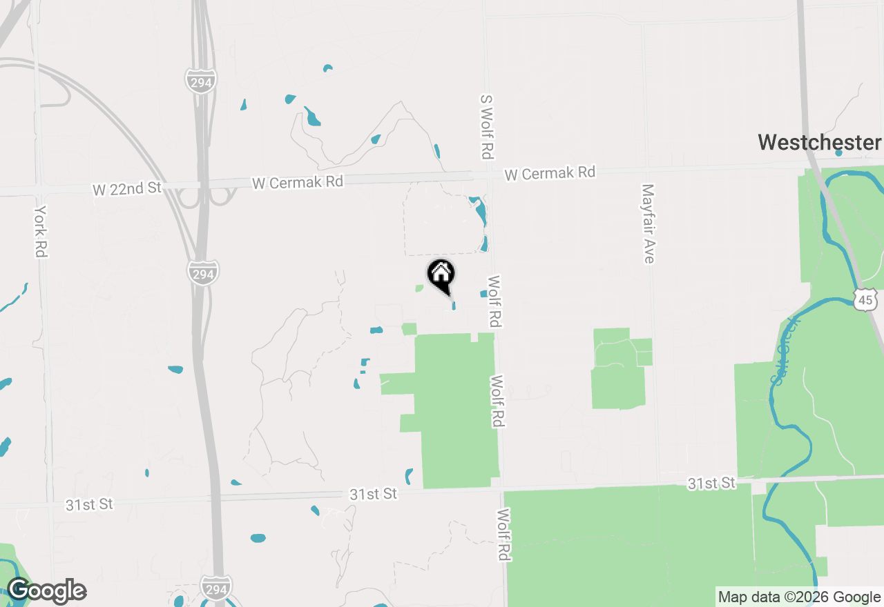 Map of 11316 W Monticello Place, Westchester, IL 60154