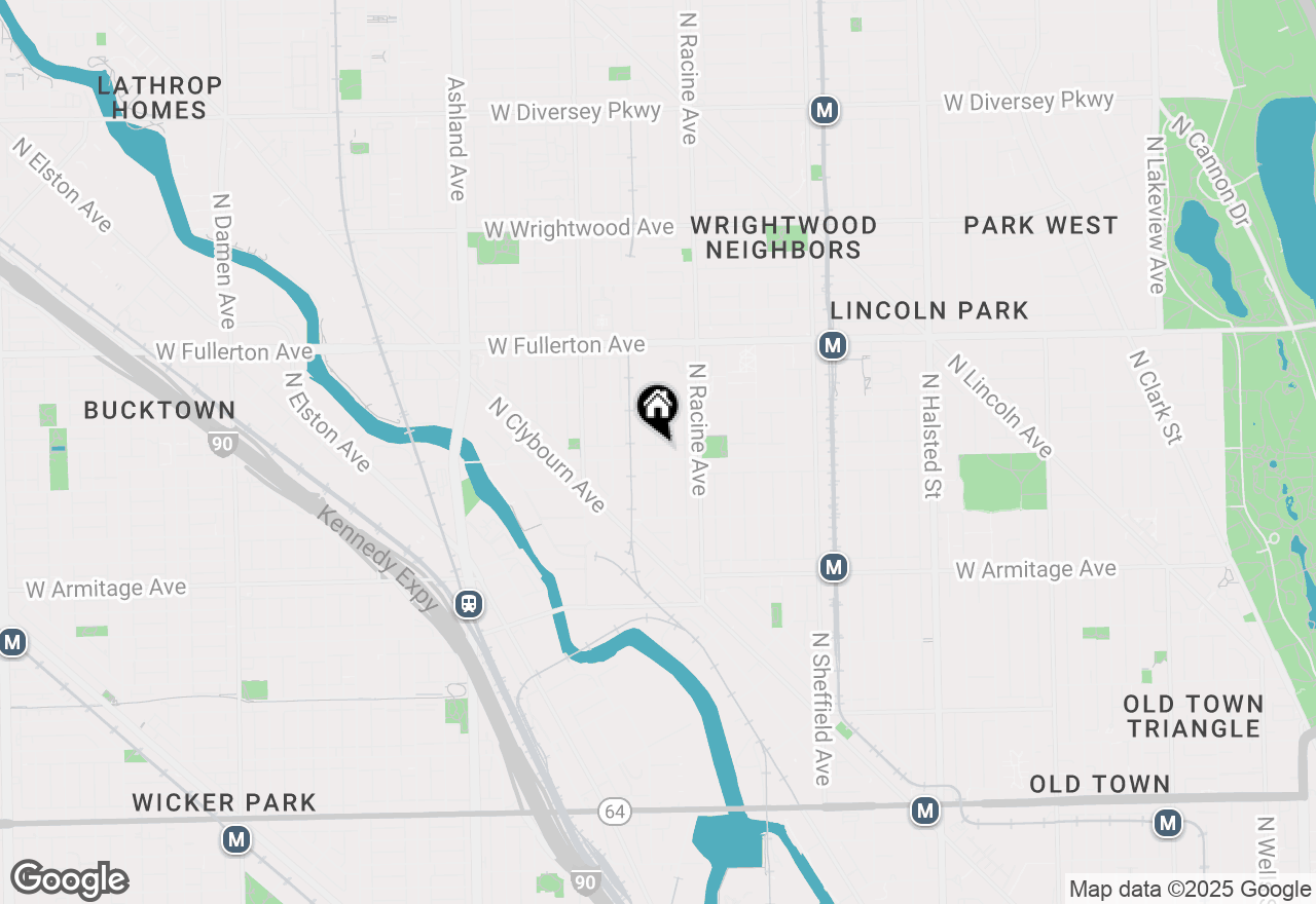 Map of 1242 W Webster Avenue #A, Chicago, IL 60614