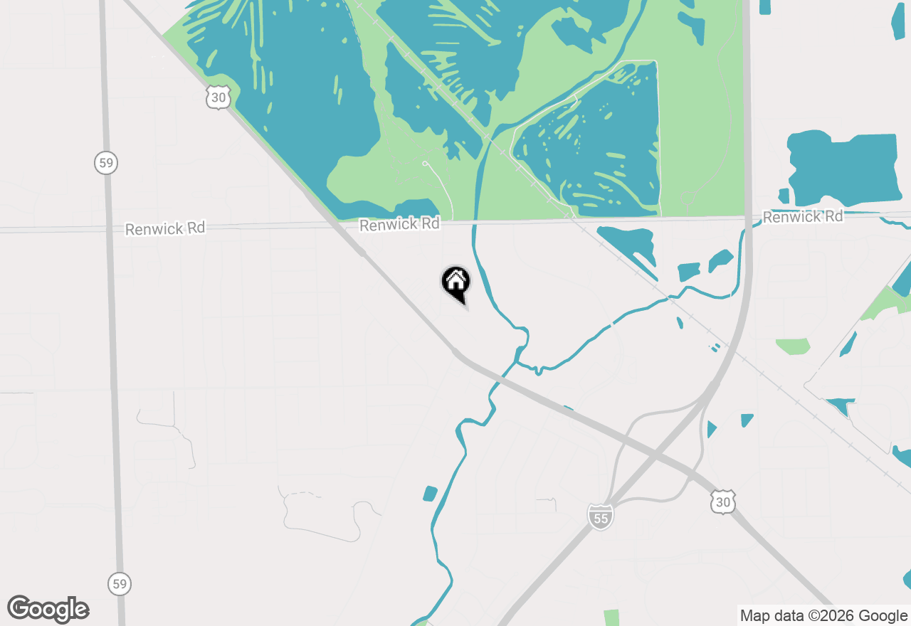 Map of 23126 W Oak Street, Plainfield, IL 60544