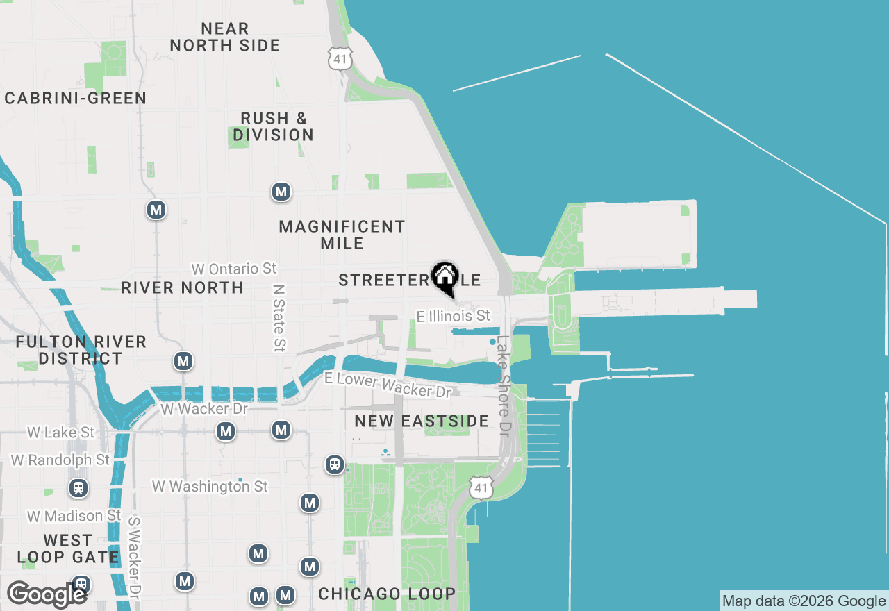 Map of 512 N Mcclurg Court #3812, Chicago, IL 60611