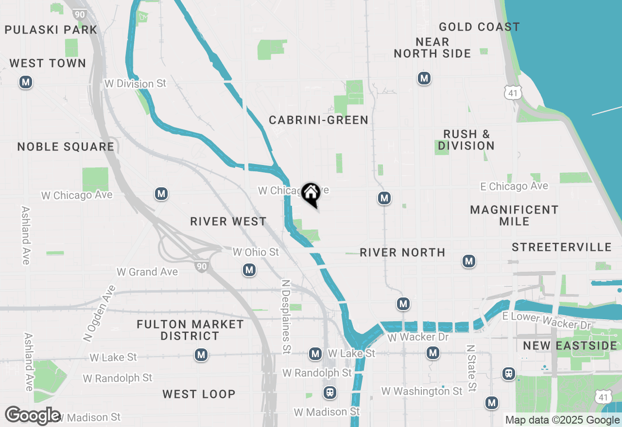 Map of 520 W Huron Street #410, Chicago, IL 60610