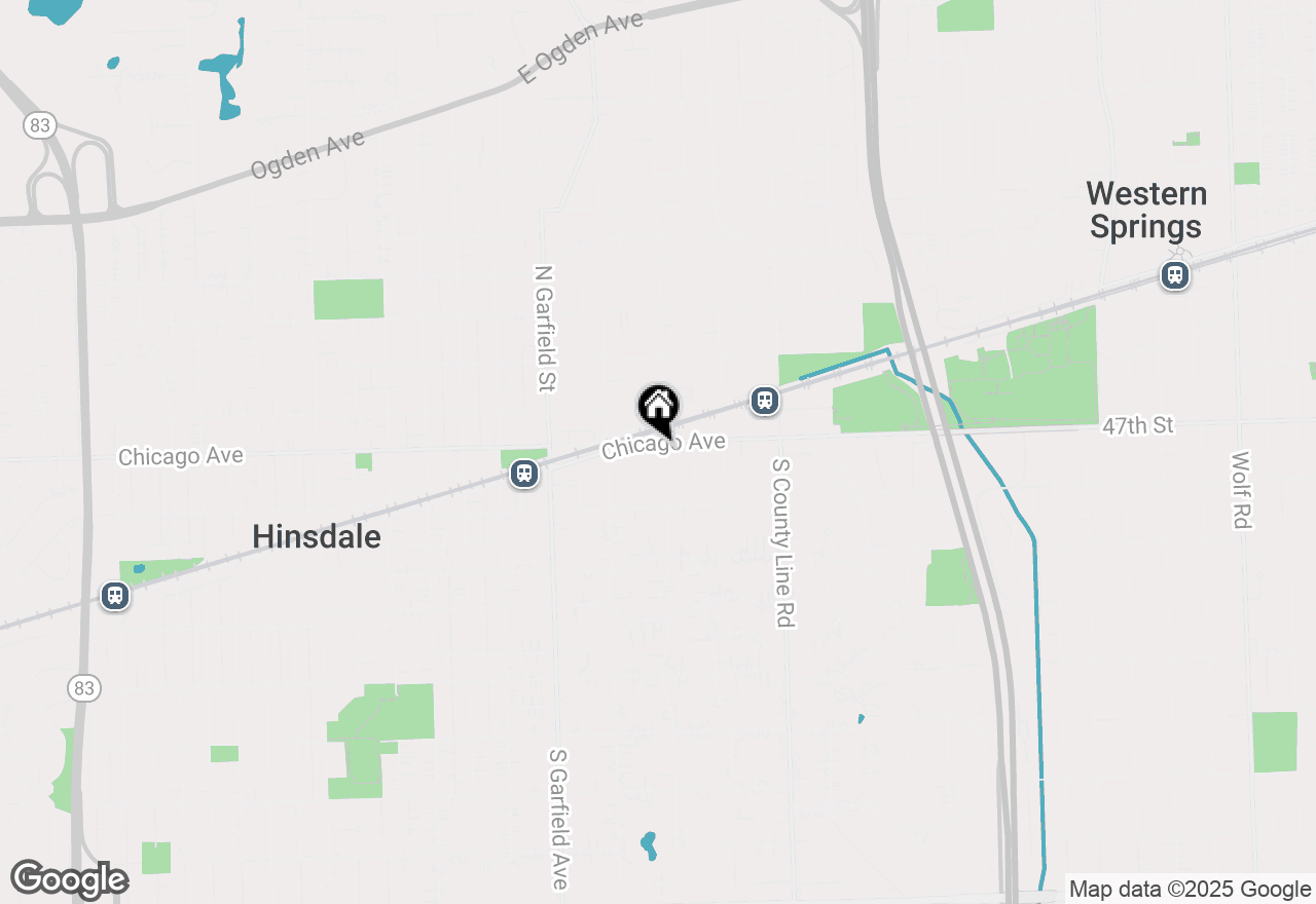 Map of 6 S Elm Street, Hinsdale, IL 60521