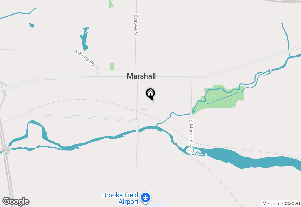Map of 340 S Eagle Street, Marshall, MI 49068