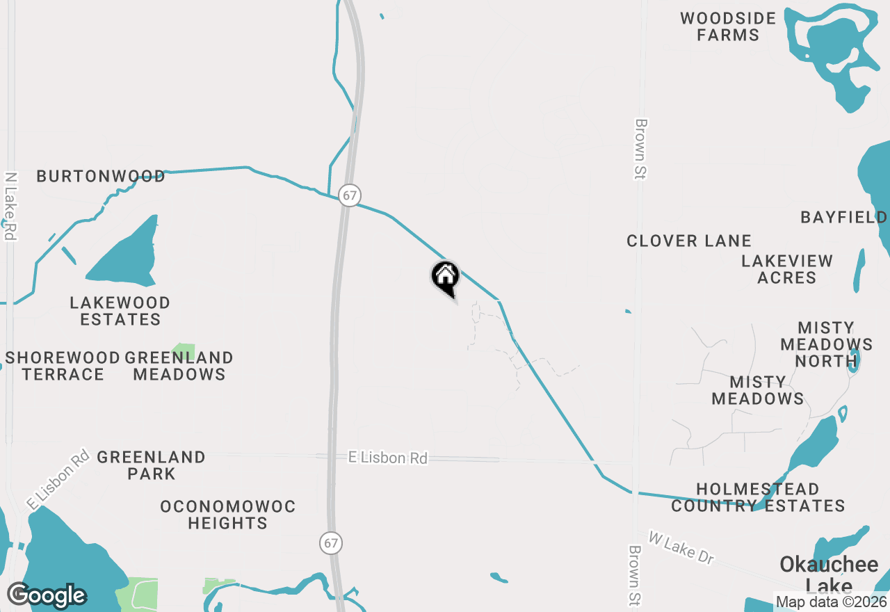 Map of 1280 Wrenfield Way, Oconomowoc, WI 53066
