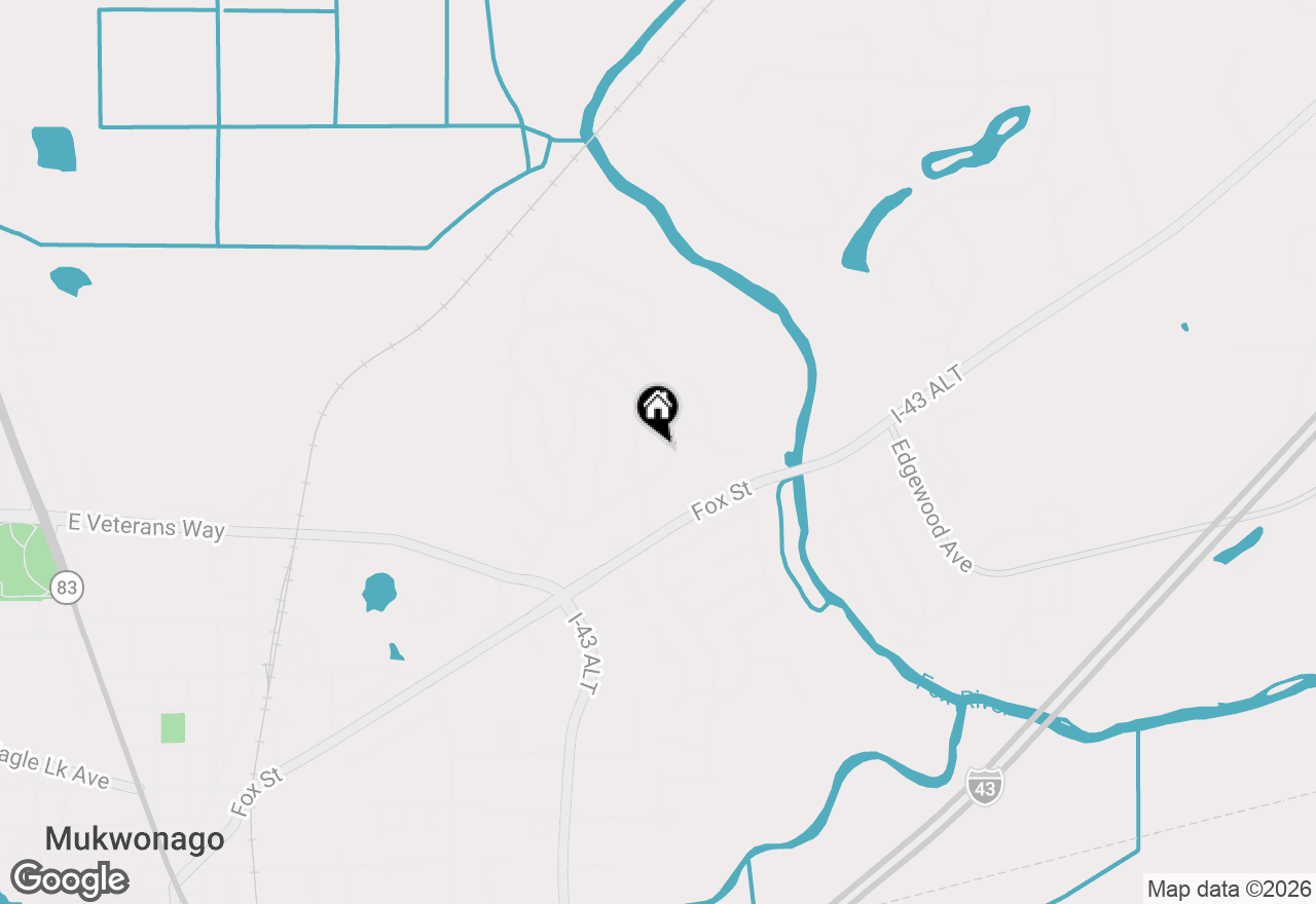 Map of 1248 River Park Cir #E, Mukwonago, WI 53149