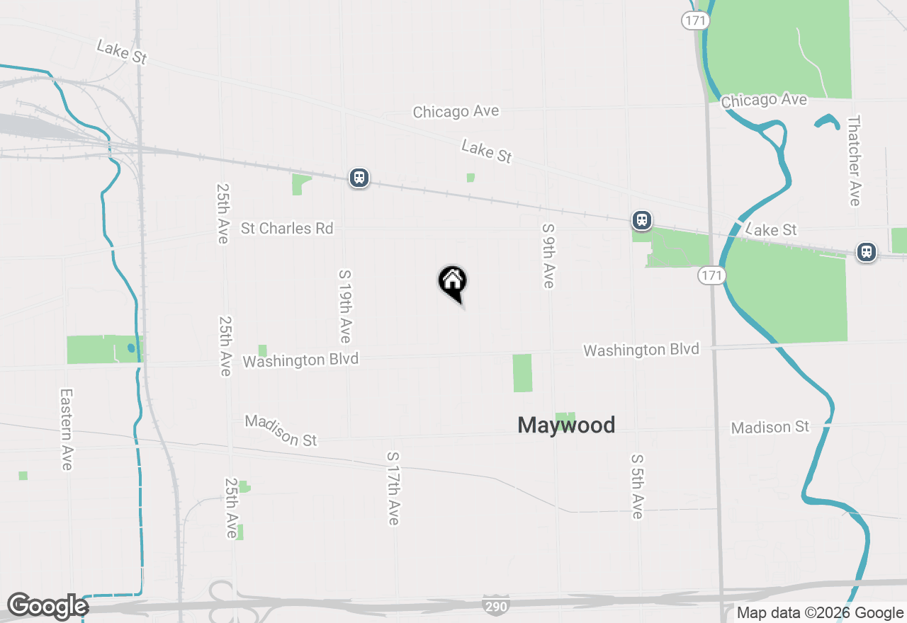 Map of 245 S 14th Avenue, Maywood, IL 60153