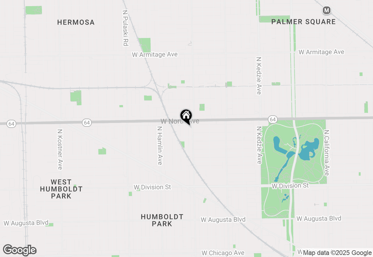 Map of 1531 N Monticello Avenue #1, Chicago, IL 60651