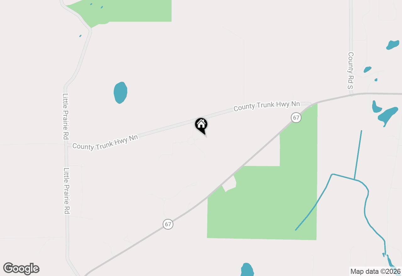 Map of W390S10540 Meadow Ln, Eagle, WI 53119