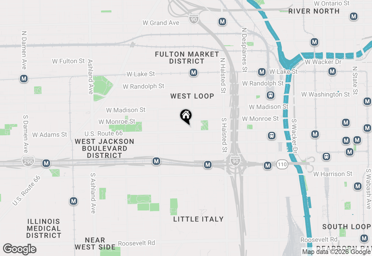 Map of 1040 W Adams Street #443, Chicago, IL 60607