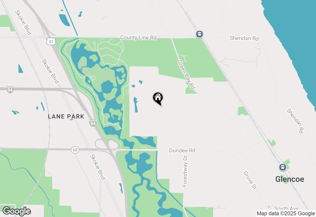 Map of 1265 Longmeadow Lane, Glencoe, IL 60022