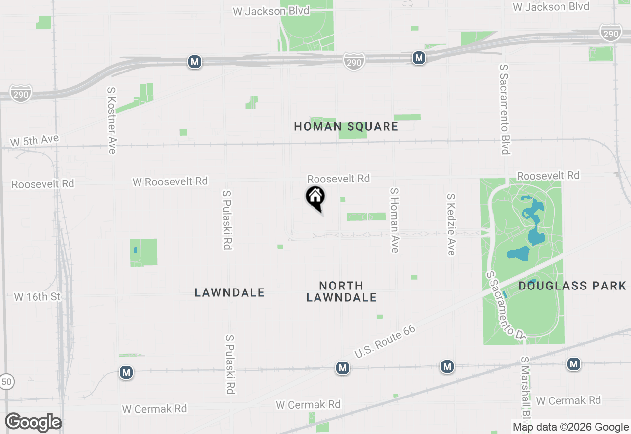 Map of 1321 S Lawndale Avenue #1, Chicago, IL 60623