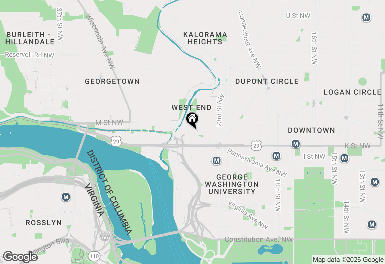 Map of 2525 Pennsylvania Avenue Nw #301, Washington, DC 20037