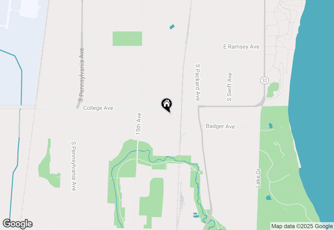 Map of 1301 College Ave #7B, South Milwaukee, WI 53172