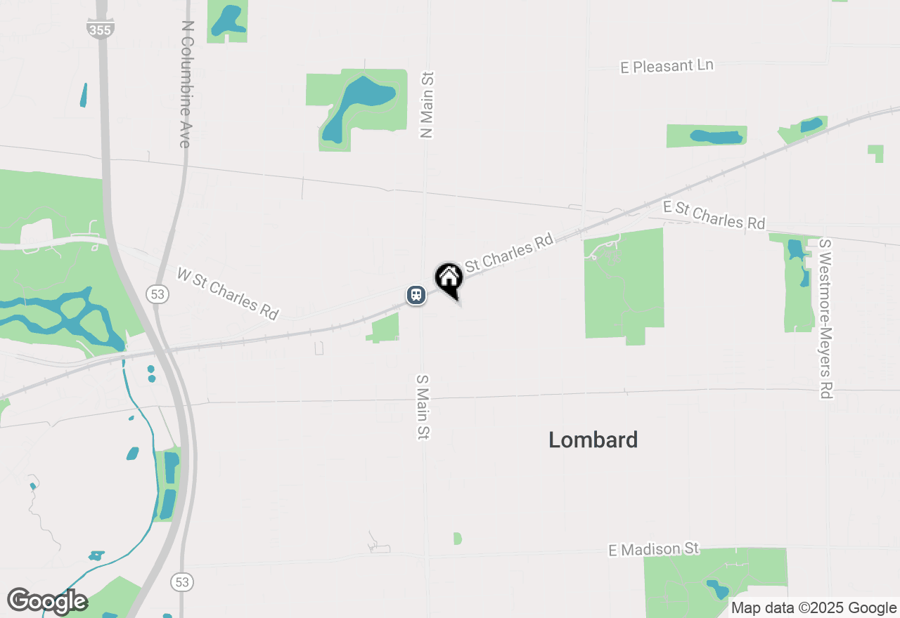 Map of 124 S Charlotte Street, Lombard, IL 60148