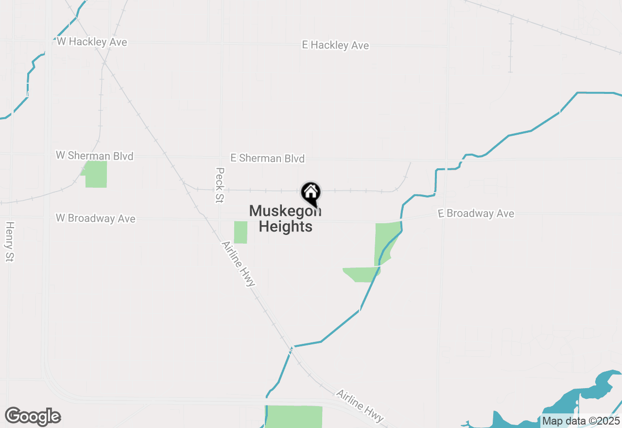 Map of 350 E Broadway Avenue, Muskegon Heights, MI 49444