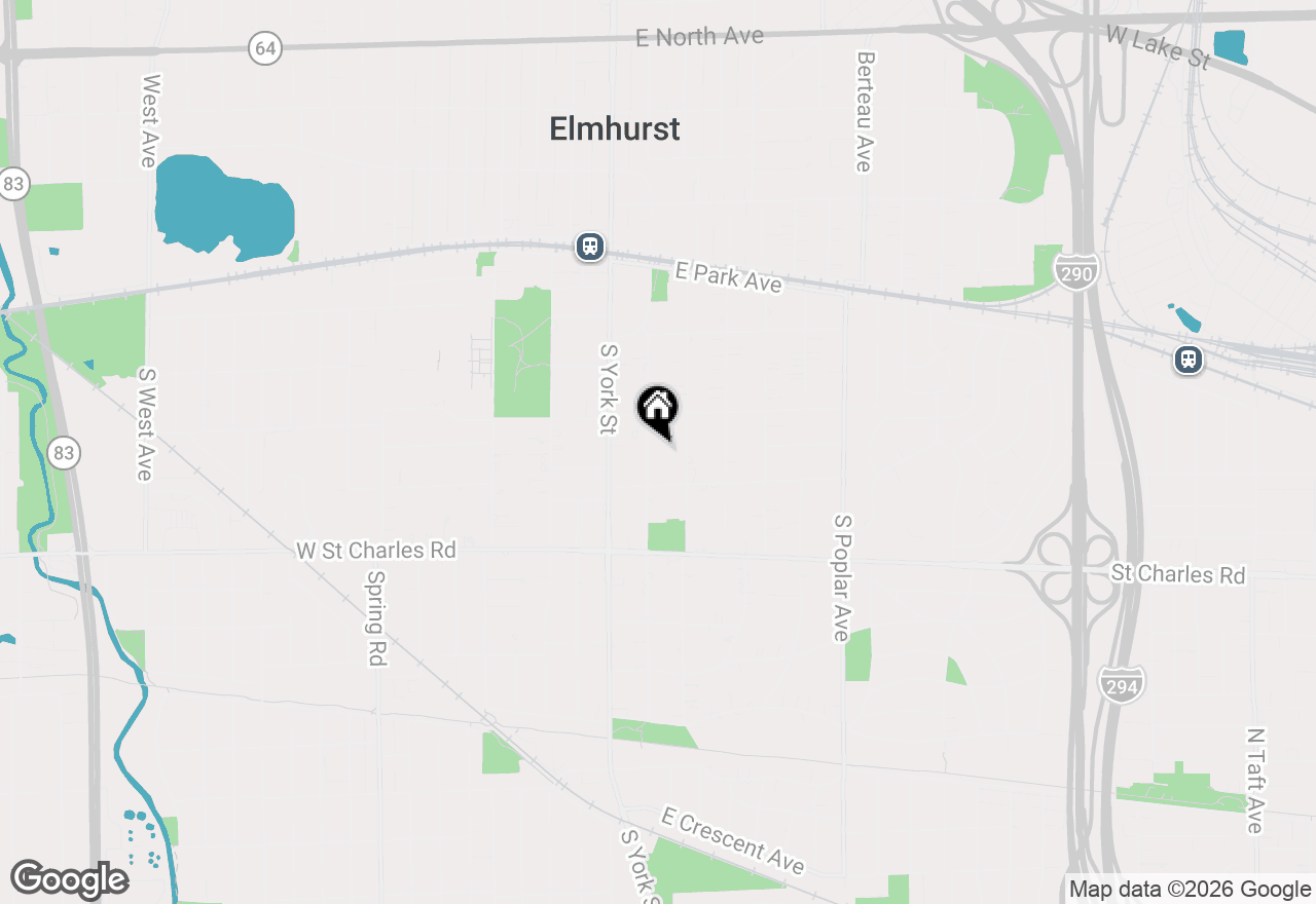 Map of 265 S Kenilworth Avenue, Elmhurst, IL 60126