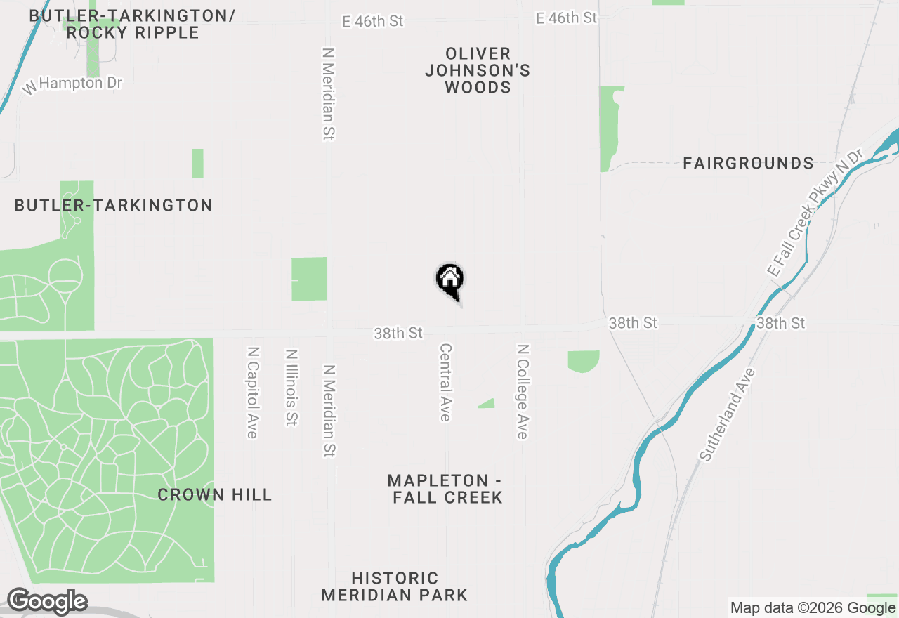 Map of 3837 Central Avenue, Indianapolis, IN 46205