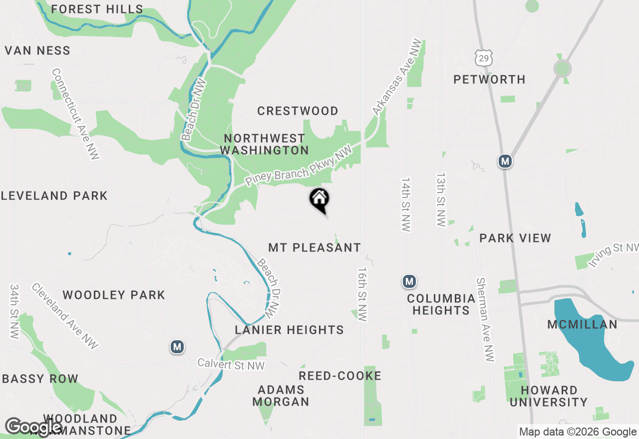 Map of 3314 Mount Pleasant Street Nw #35, Washington, DC 20010