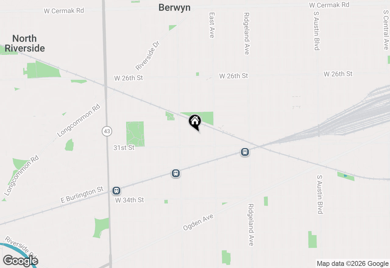 Map of (Address confidential), Berwyn, Illinois 60402