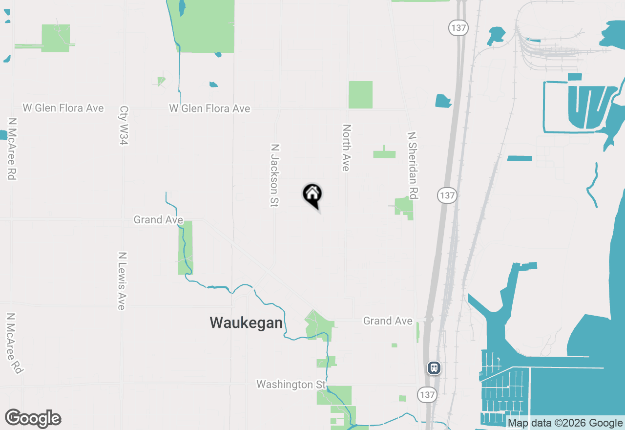 Map of (Address confidential), Waukegan, Illinois 60085