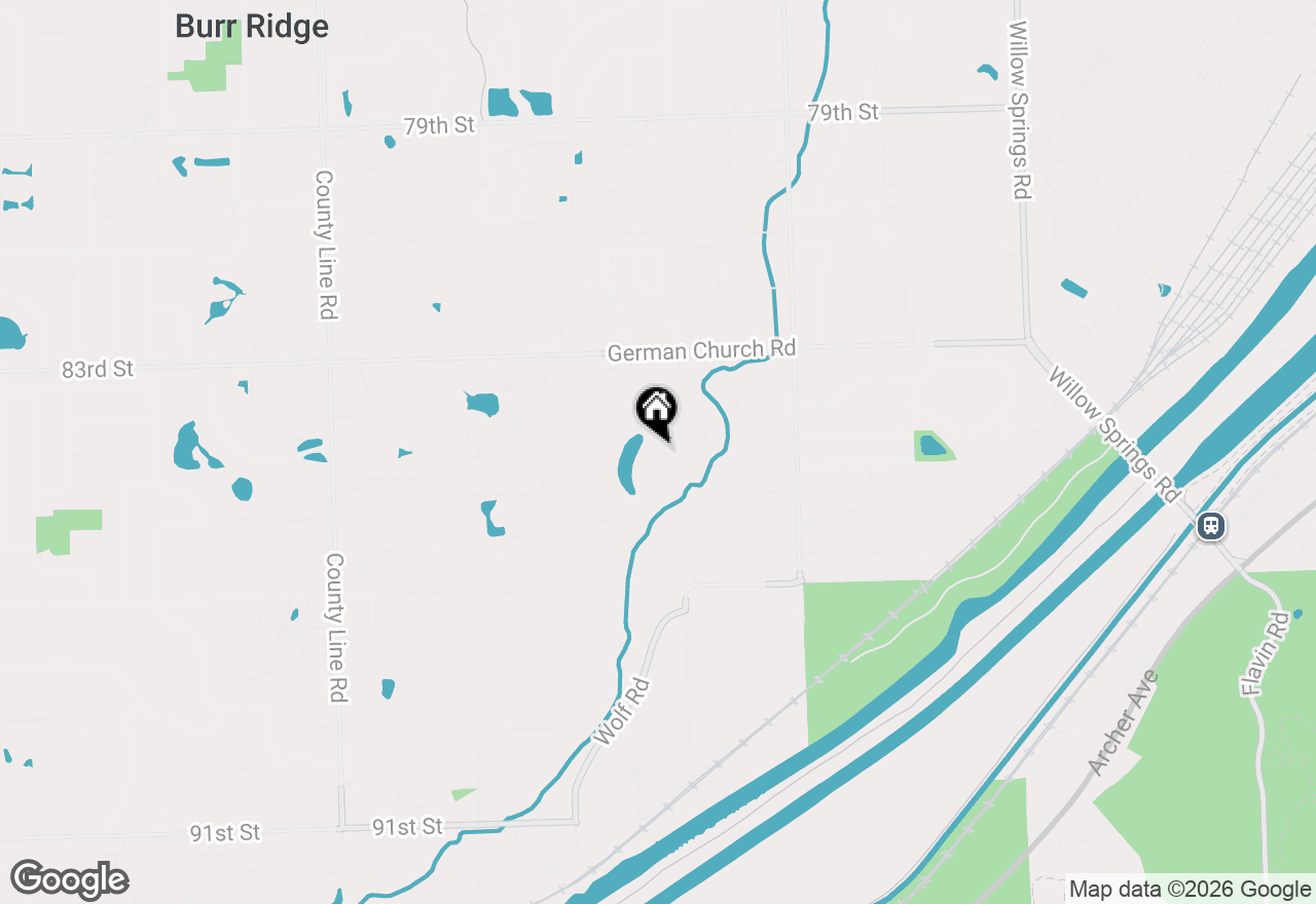 Map of 8425 Hickory Court, Burr Ridge, IL 60527