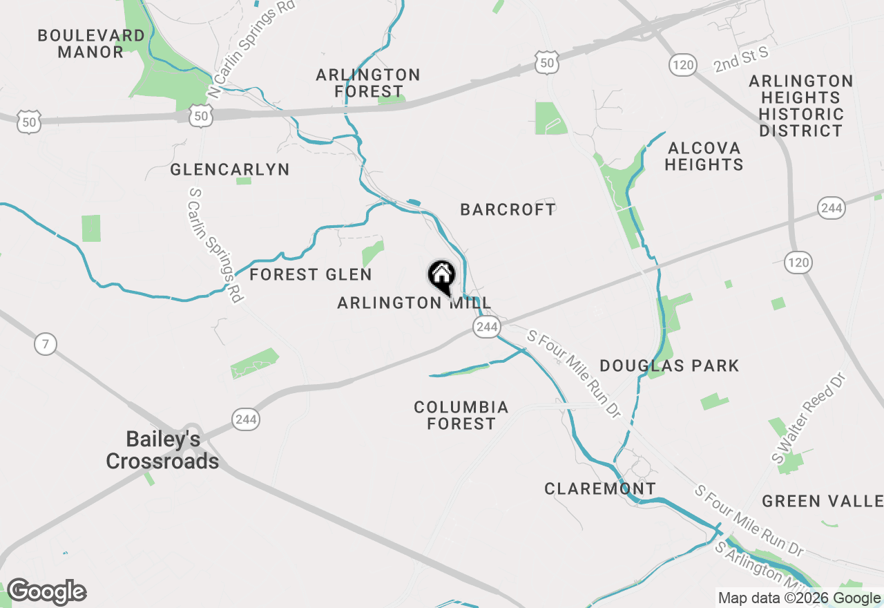 Map of 5001 9th Street S, Arlington, VA 22204