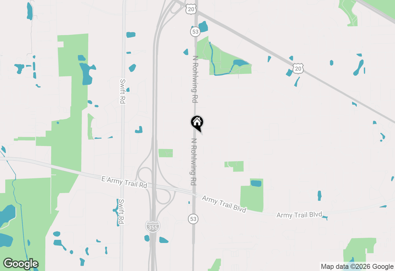 Map of 1750 W Woodland Avenue, Addison, IL 60101