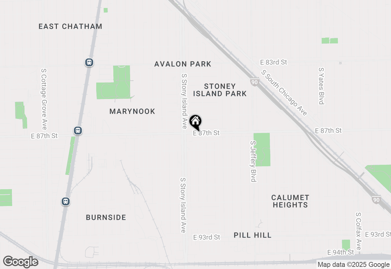 Map of 1709 1/2 E 87th Street, Chicago, IL 60617