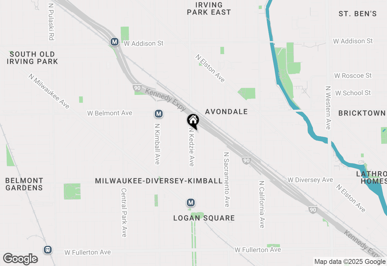 Map of 3045 N Kedzie Avenue #2, Chicago, IL 60618