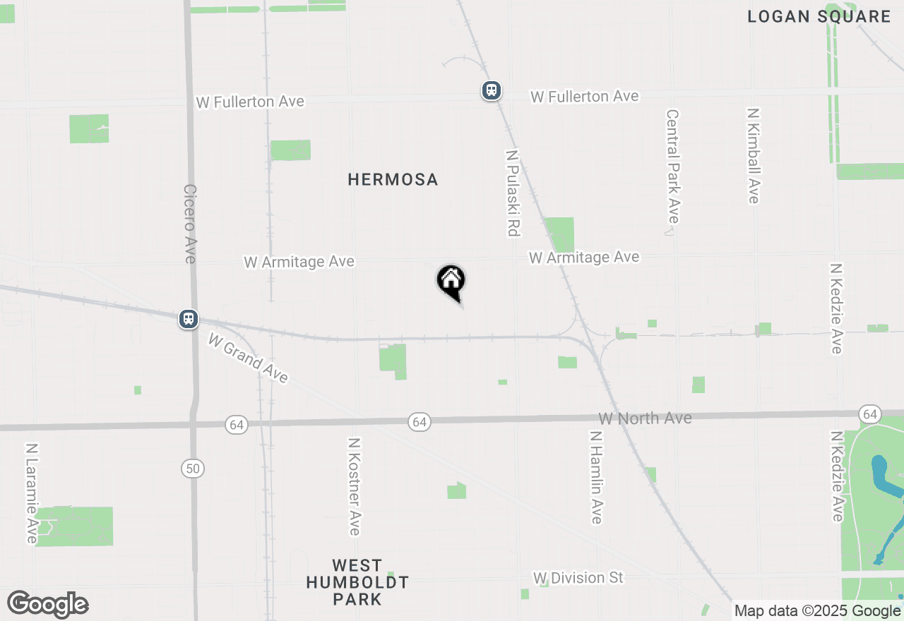 Map of 1840 N Kedvale Avenue #1, Chicago, IL 60639