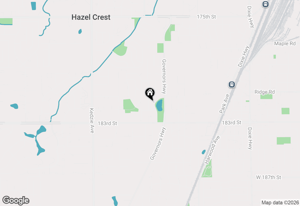 Map of 18135 Cherrywood Lane, Homewood, IL 60430