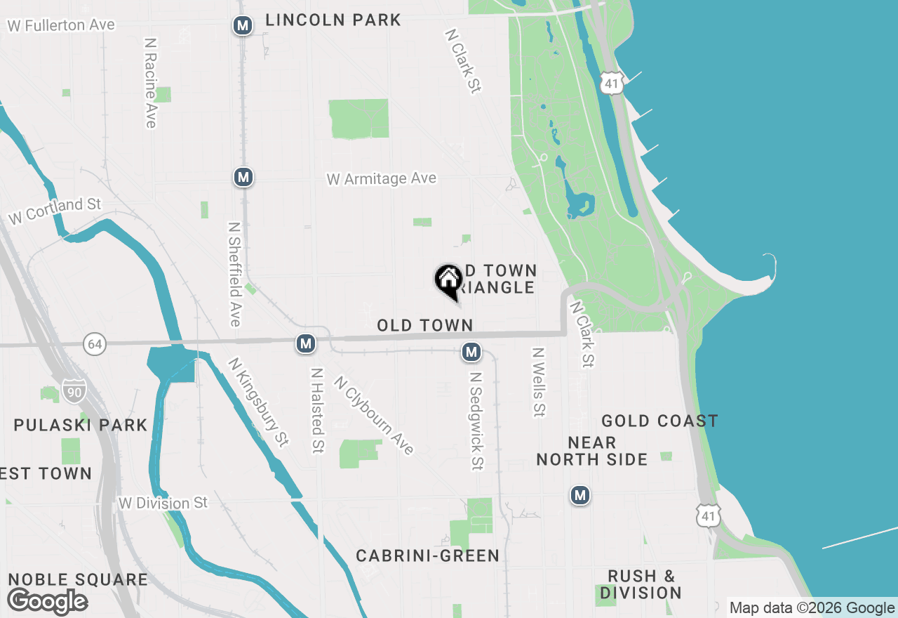 Map of 1660 N Hudson Avenue #1N, Chicago, IL 60614