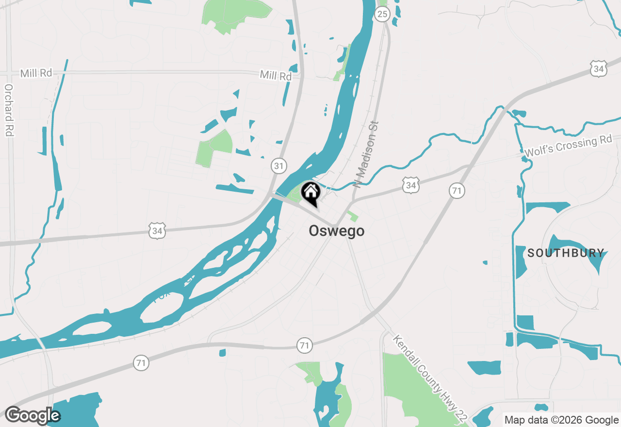 Map of 76 Washington Street #A, Oswego, IL 60543