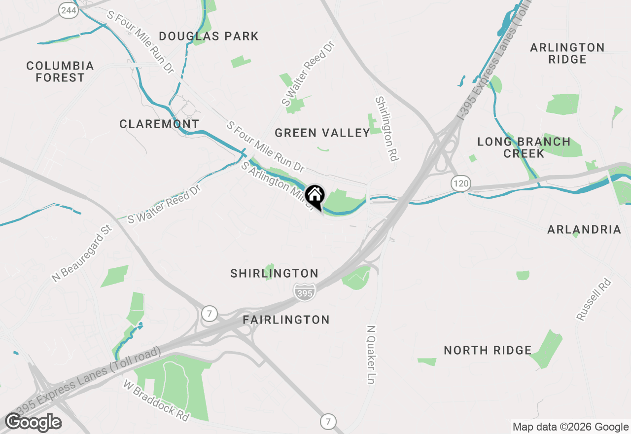 Map of 2720 S Arlington Mill Drive #109, Arlington, VA 22206