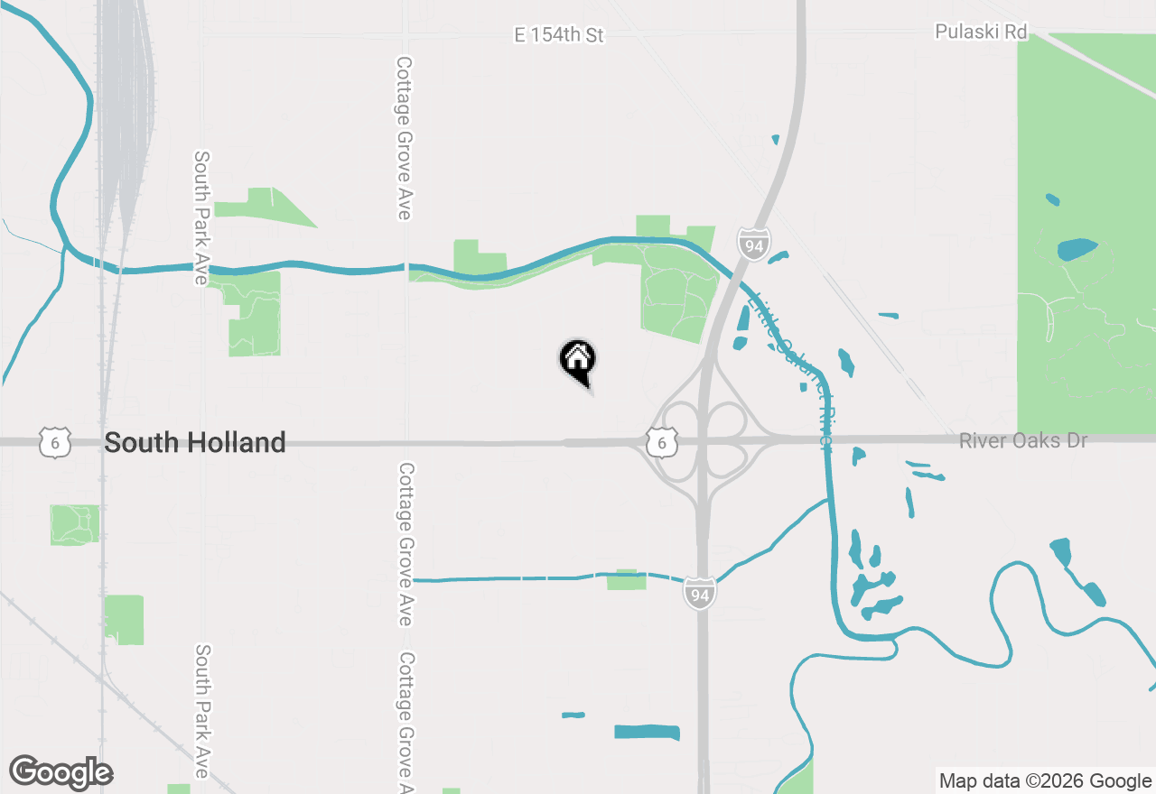 Map of 16112 University Avenue, South Holland, IL 60473