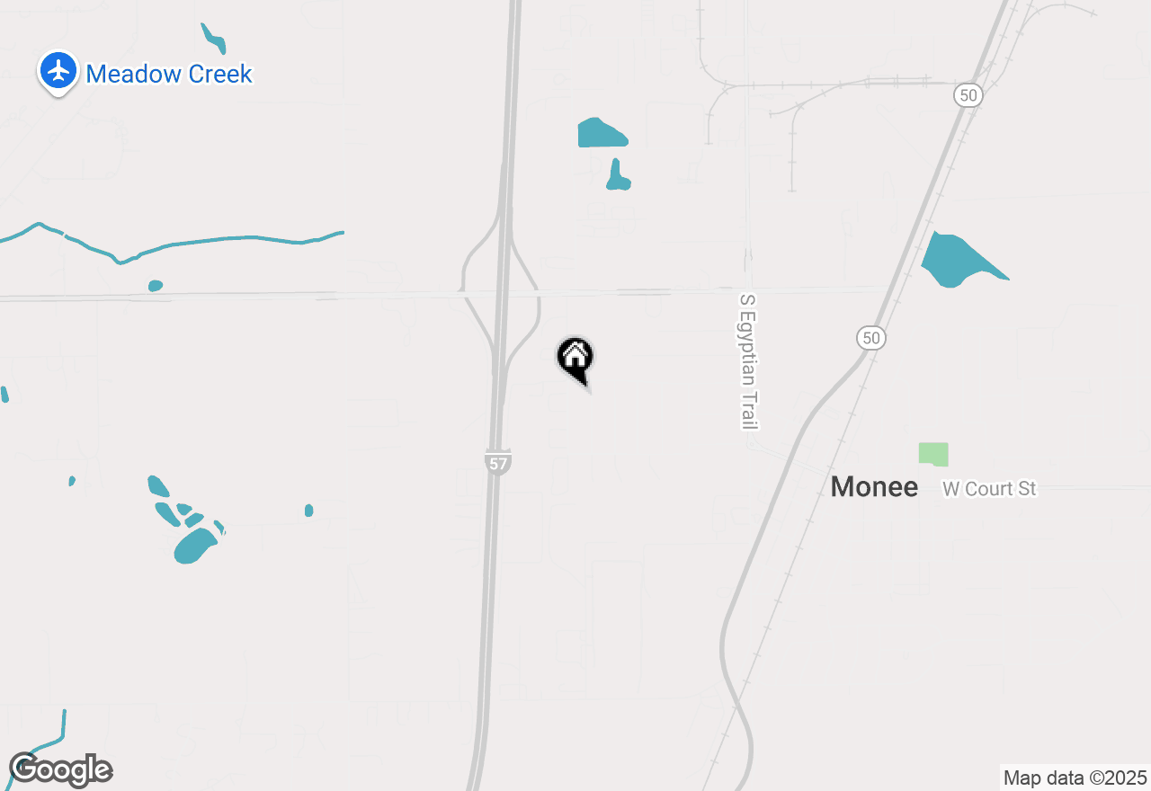 Map of 25713 S Sunrise Drive, Monee, IL 60449