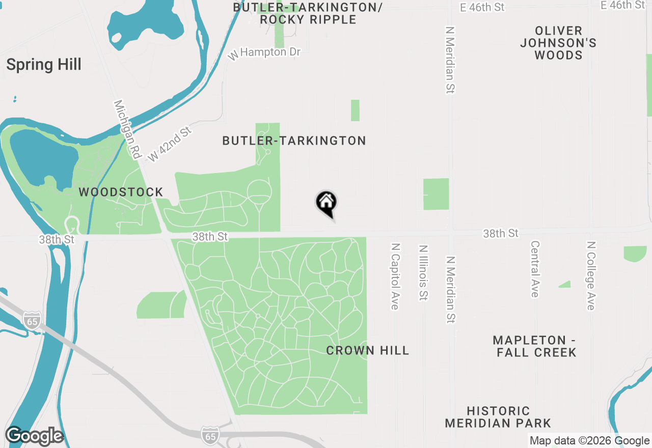 Map of 443 Harvard Place, Indianapolis, IN 46208