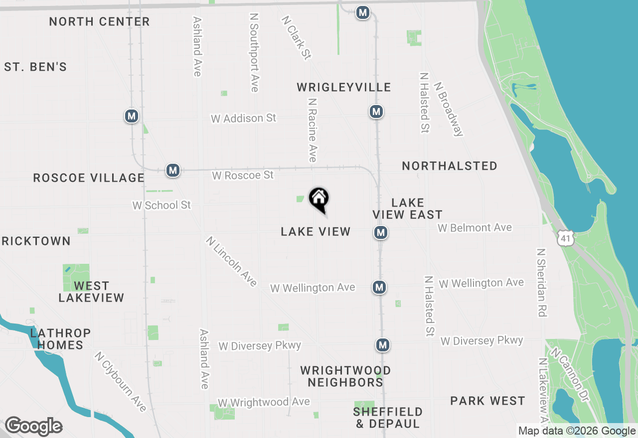 Map of 3223 N Racine Avenue #1, Chicago, IL 60657