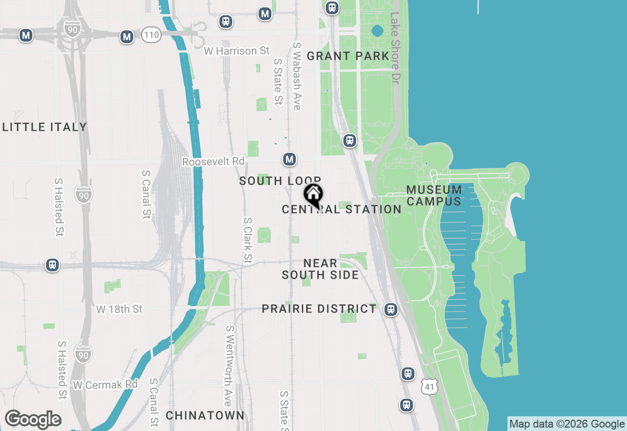 Map of 1400 S Michigan Avenue #2708, Chicago, IL 60605