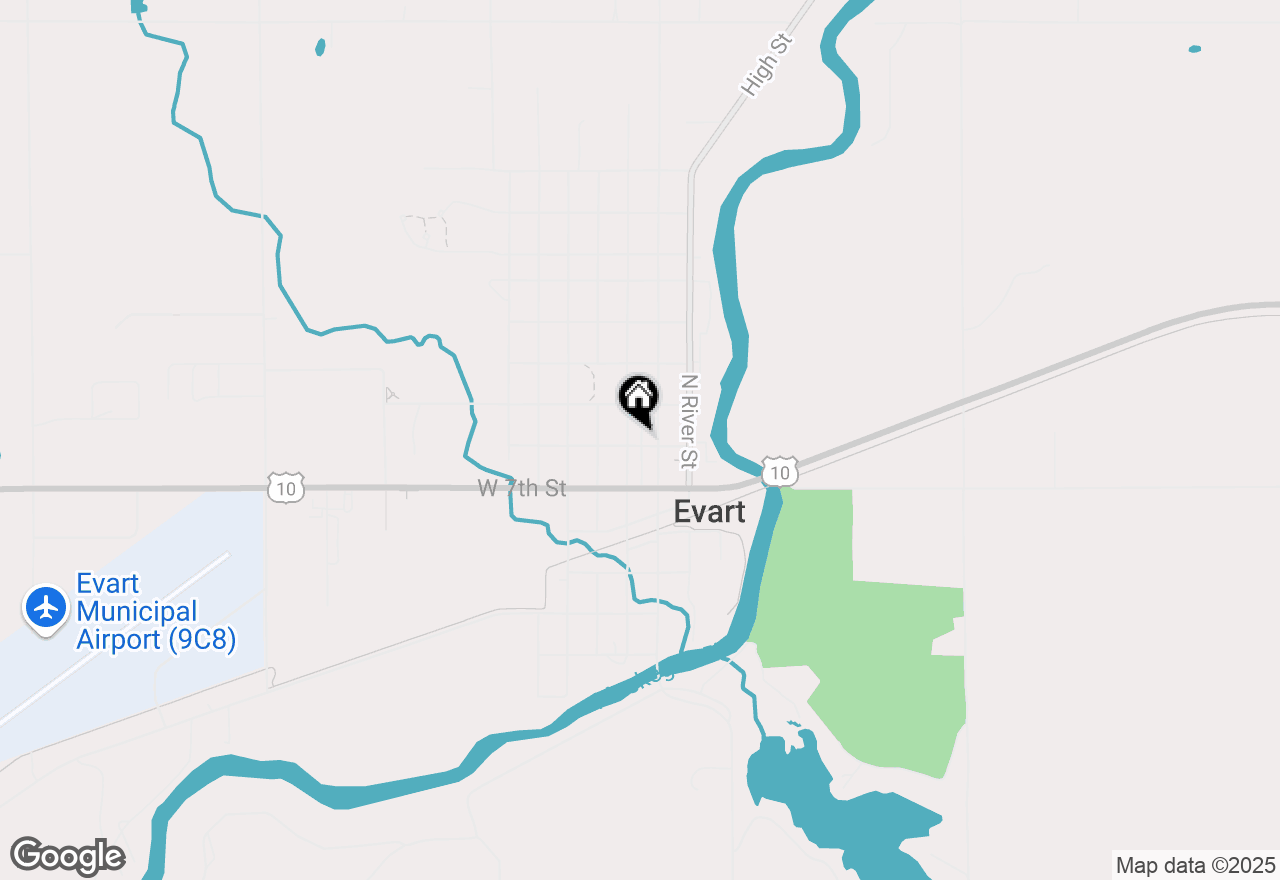 Map of 112 W 6th Street, Evart, MI 49631