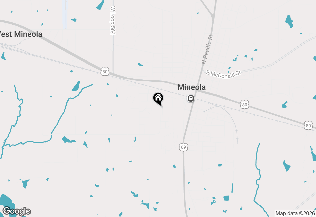 Map of 422 Stone Street, Mineola, TX 75773