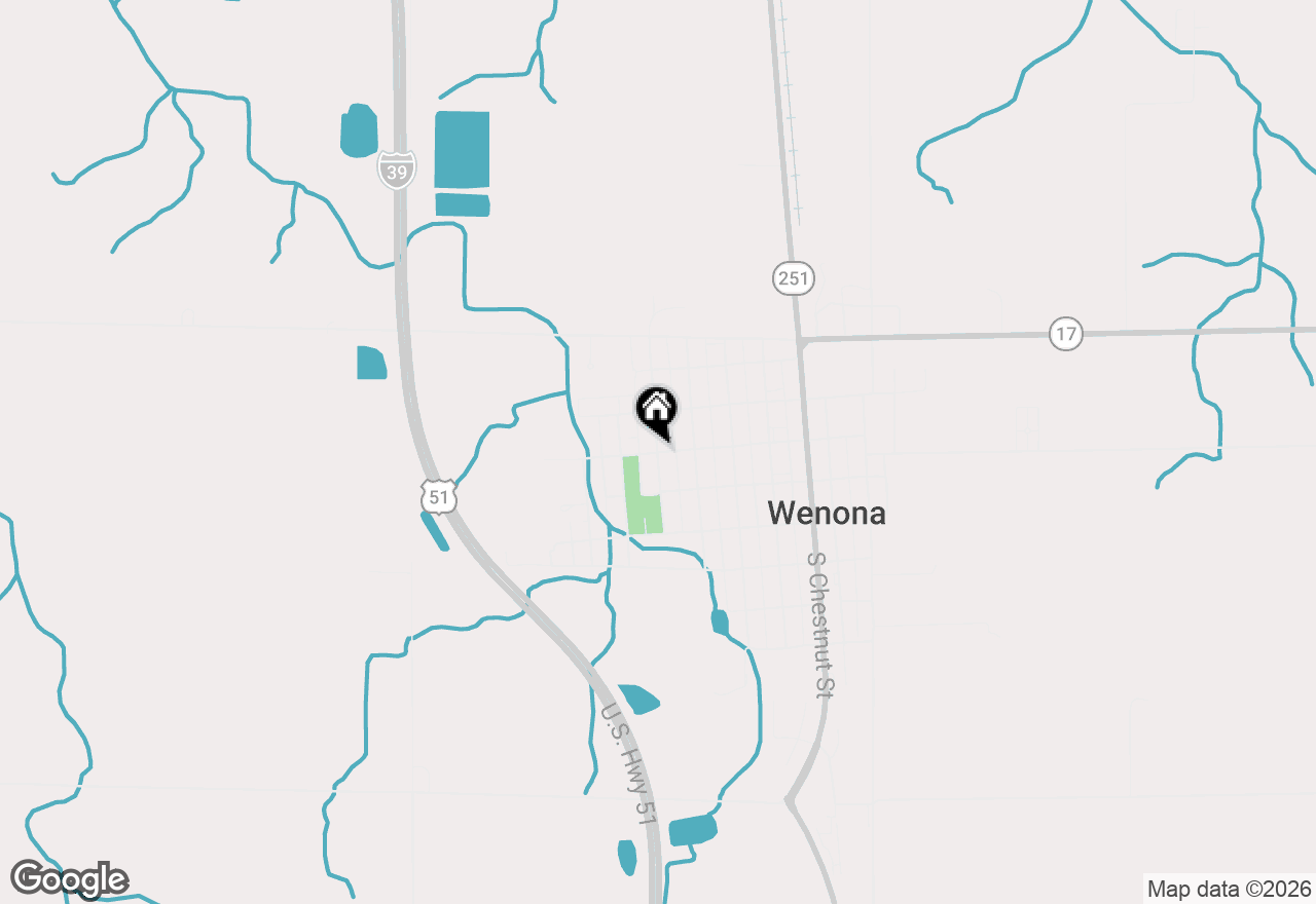 Map of 408 W First North Street, Wenona, IL 61377