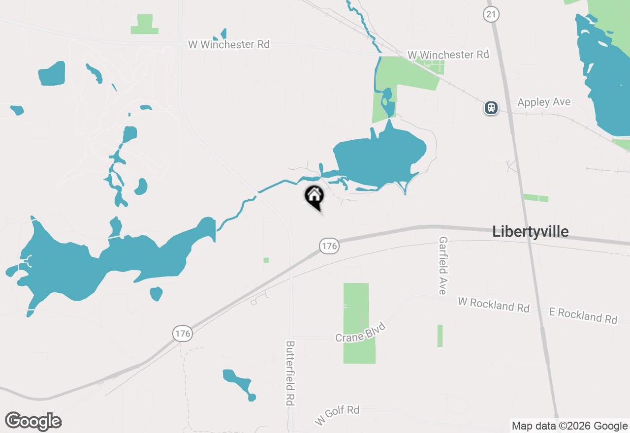 Map of 182 Blueberry Road, Libertyville, IL 60048