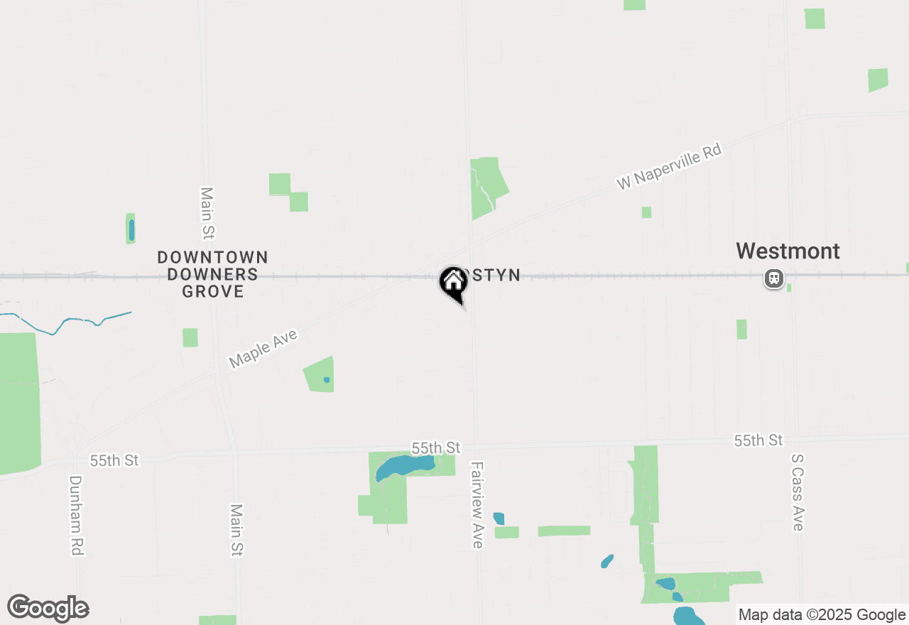 Map of 417 2nd Street, Downers Grove, IL 60515